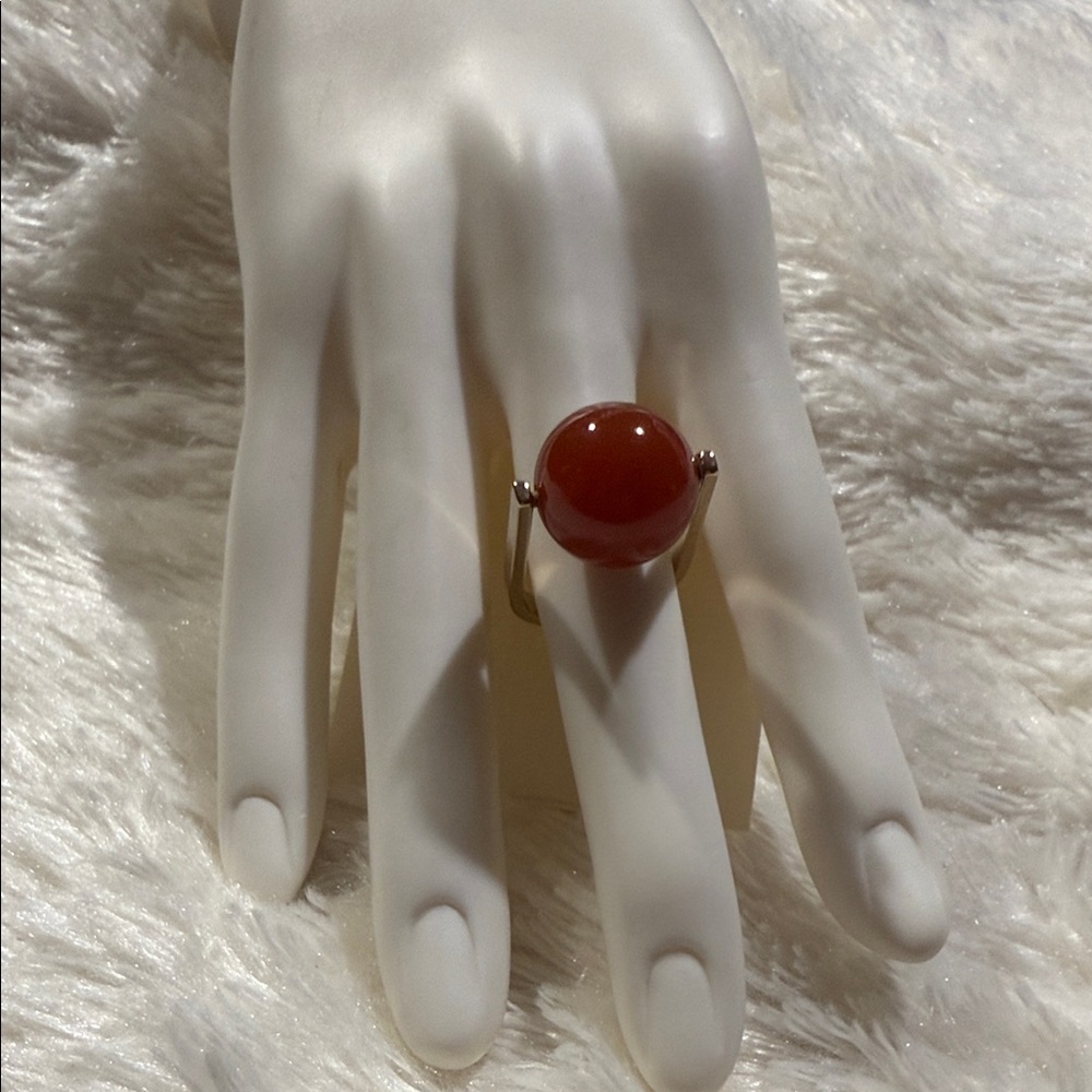 French Connection Bold Red Stone Ring
